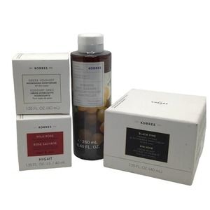 KORRES SKINCARE PACKAGE FACIAL CLEANSER MOISTURIZER CREAM  (BUNDLE OF 4)
